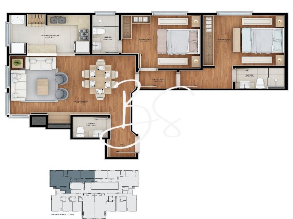 Imagem Apartamento com 2 Quartos à Venda, 77 m² em Floresta - Gramado