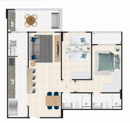 Imagem Apartamento com 2 Quartos à Venda, 83 m² em Ocian - Praia Grande