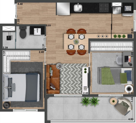 Imagem Apartamento com 1 Quarto à Venda, 53 m² em Perdizes - São Paulo