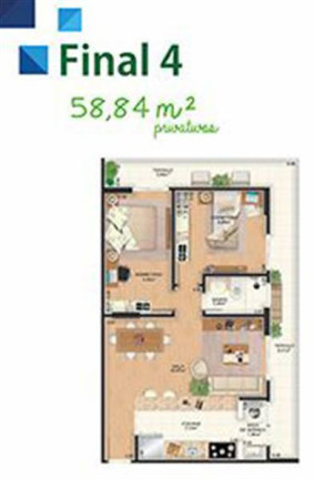Imagem Apartamento com 2 Quartos à Venda, 71 m² em Guilhermina - Praia Grande