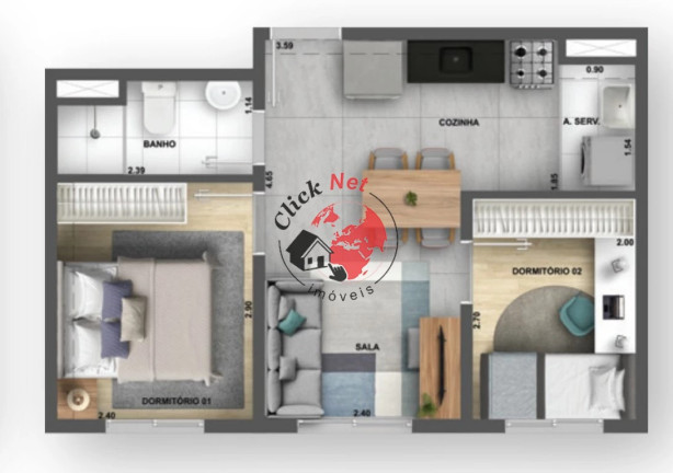 Apartamento com 1 Quarto à Venda, 35 m² em Jardim Santa Emília - São Paulo