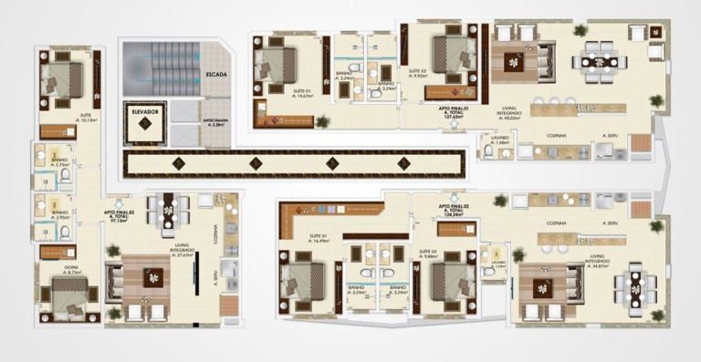 Imagem Apartamento com 2 Quartos à Venda, 97 m² em Centro - Capão Da Canoa