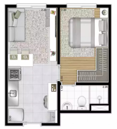 Imagem Apartamento com 2 Quartos à Venda, 34 m² em Santa Cecília - São Paulo Imagem Apartamento com 2 Quartos à Venda, 34 m² em Santa Cecília - São Paulo