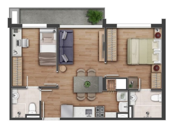 Imagem Apartamento com 2 Quartos à Venda, 61 m² em Santa Cecília - Porto Alegre Imagem Apartamento com 2 Quartos à Venda, 61 m² em Santa Cecília - Porto Alegre