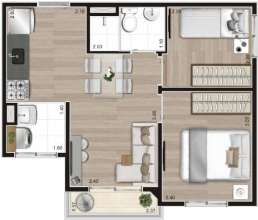 Imagem Apartamento com 2 Quartos à Venda, 37 m² em Vila Virgínia - São Paulo