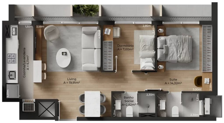 Imagem Apartamento com 2 Quartos à Venda, 60 m² em Praia De Belas - Porto Alegre Imagem Apartamento com 2 Quartos à Venda, 60 m² em Praia De Belas - Porto Alegre