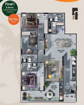 Imagem Apartamento com 3 Quartos à Venda, 120 m² em Centro - Itanhaem Imagem Apartamento com 3 Quartos à Venda, 120 m² em Centro - Itanhaem