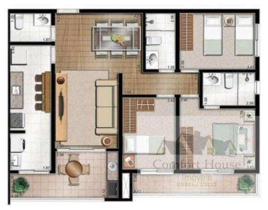 Imagem Apartamento com 3 Quartos à Venda, 101 m² em Santa Maria - São Caetano Do Sul Imagem Apartamento com 3 Quartos à Venda, 101 m² em Santa Maria - São Caetano Do Sul