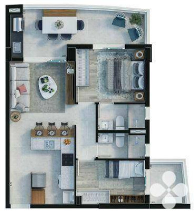 Imagem Imóvel com 2 Quartos à Venda, 65 m² em Boqueirão - Santos Imagem Imóvel com 2 Quartos à Venda, 65 m² em Boqueirão - Santos