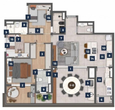 Imagem Apartamento com 2 Quartos à Venda, 125 m² em Chácara Santo Antônio (zona Sul) - São Paulo