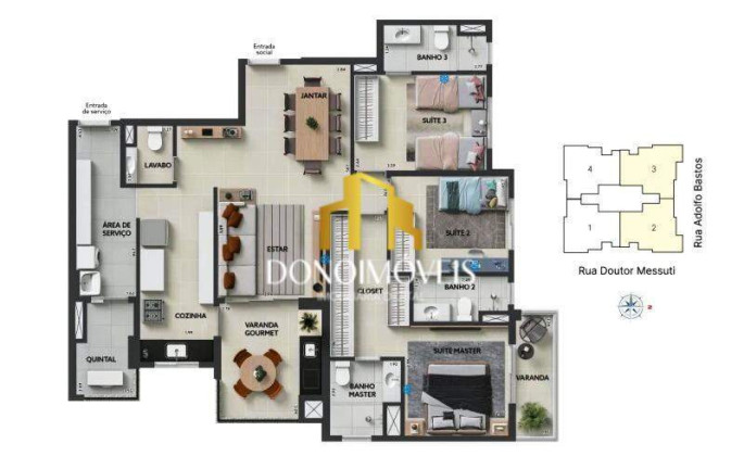 Imagem Apartamento com 3 Quartos à Venda, 117 m² em Vila Bastos - Santo André Imagem Apartamento com 3 Quartos à Venda, 117 m² em Vila Bastos - Santo André