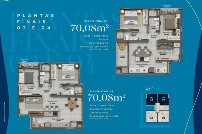 Imagem Apartamento com 2 Quartos à Venda, 71 m² em Centro - Camboriú