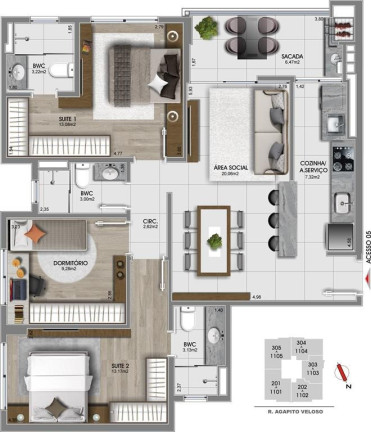 Imagem Apartamento com 3 Quartos à Venda, 126 m² em Canto - Florianópolis