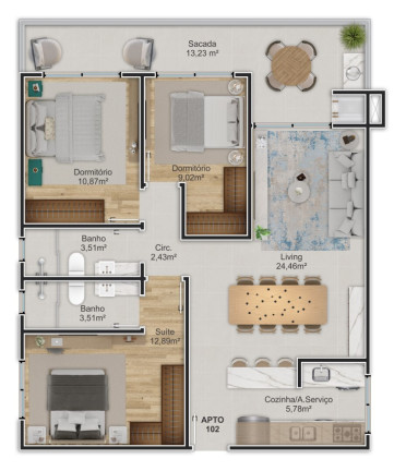 Imagem Cobertura com 2 Quartos à Venda, 98 m² em Bombinhas - Bombinhas Imagem Cobertura com 2 Quartos à Venda, 98 m² em Bombinhas - Bombinhas
