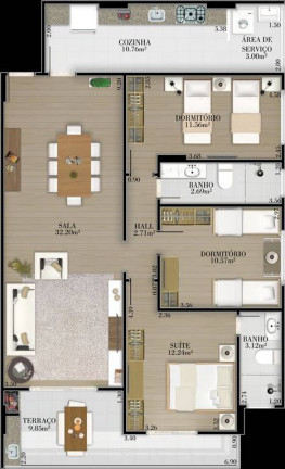 Imagem Apartamento com 3 Quartos à Venda, 110 m² em Guilhermina - Praia Grande Imagem Apartamento com 3 Quartos à Venda, 110 m² em Guilhermina - Praia Grande