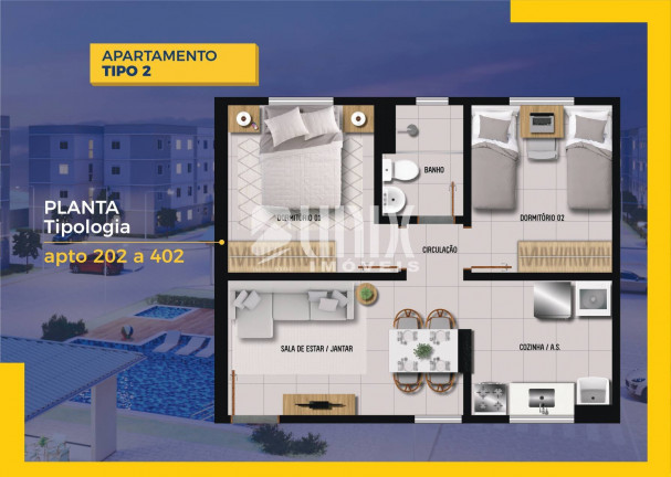 Imagem Apartamento com 2 Quartos à Venda, em Parque Jóquei Club - Campos Dos Goytacazes Imagem Apartamento com 2 Quartos à Venda, em Parque Jóquei Club - Campos Dos Goytacazes
