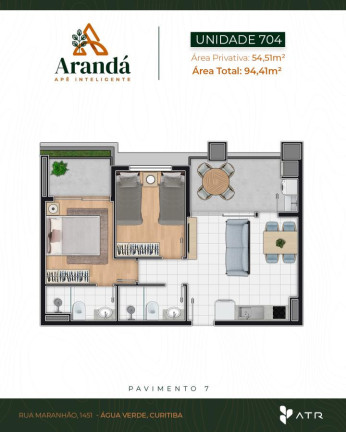 Imagem Apartamento com 2 Quartos à Venda, 155 m² em água Verde - Curitiba