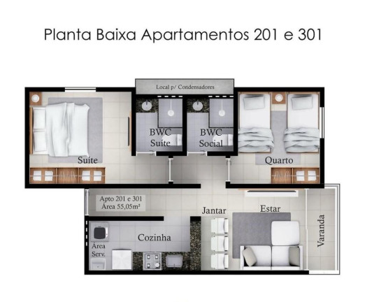 Imagem Apartamento com 2 Quartos à Venda, 51 m² em Altiplano - João Pessoa Imagem Apartamento com 2 Quartos à Venda, 51 m² em Altiplano - João Pessoa