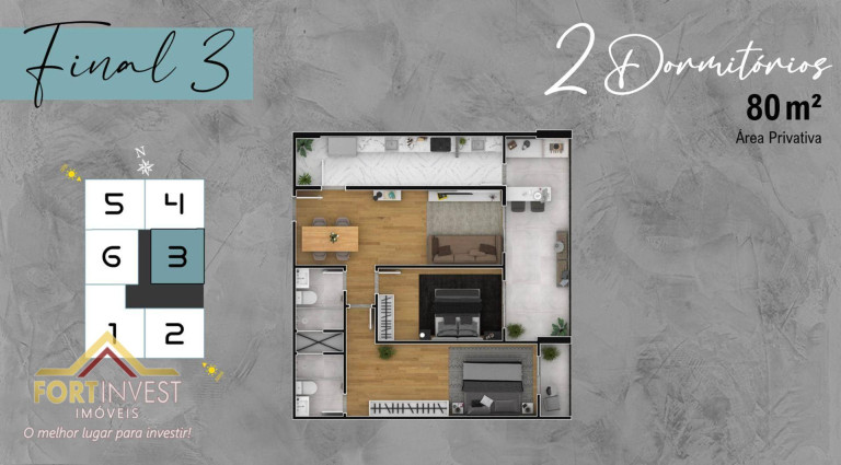 Imagem Imóvel com 2 Quartos à Venda, 80 m² em Boqueirão - Praia Grande