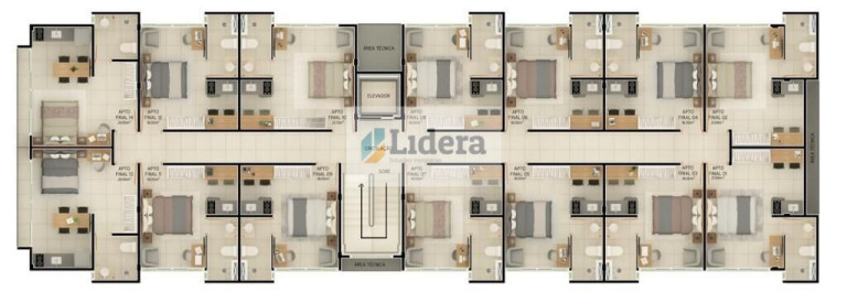 Imagem Flat com 1 Quarto à Venda, 24 m² em Ponta De Campina - Cabedelo