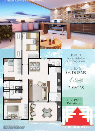 Imagem Apartamento com 3 Quartos à Venda, 105 m² em Vila Alzira - Guaruja Imagem Apartamento com 3 Quartos à Venda, 105 m² em Vila Alzira - Guaruja