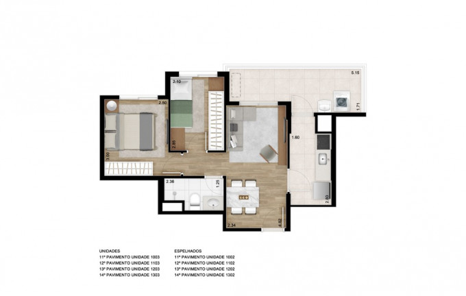 Imagem Apartamento com 2 Quartos à Venda, 48 m² em Centro - São Paulo Imagem Apartamento com 2 Quartos à Venda, 48 m² em Centro - São Paulo