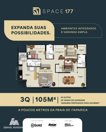 Imagem Apartamento com 3 Quartos à Venda, 89 m² em Praia De Itaparica - Vila Velha Imagem Apartamento com 3 Quartos à Venda, 89 m² em Praia De Itaparica - Vila Velha