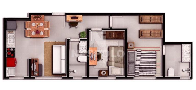 Imagem Apartamento com 2 Quartos à Venda, 58 m² em Ressacada - Itajai