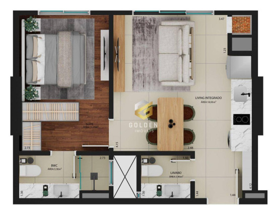 Imagem Apartamento com 1 Quarto à Venda, 47 m² em Perequê - Porto Belo Imagem Apartamento com 1 Quarto à Venda, 47 m² em Perequê - Porto Belo