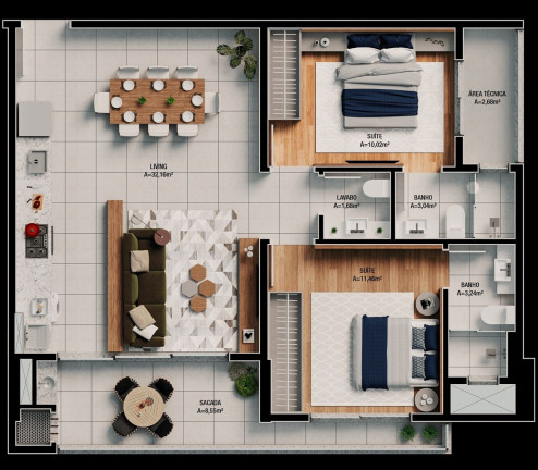 Imagem Apartamento com 3 Quartos à Venda, 106 m² em Praia Brava - Itajaí