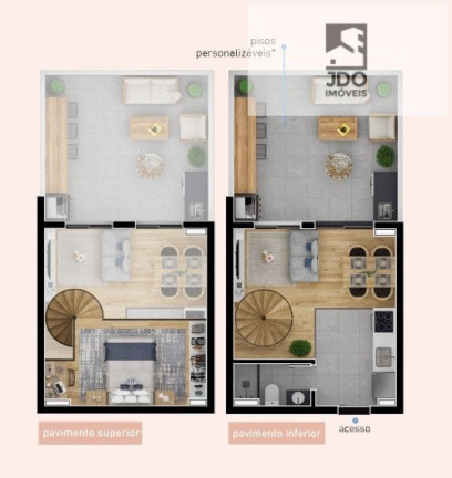 Imagem Apartamento com 1 Quarto à Venda, 43 m² em Santa Felicidade - Curitiba