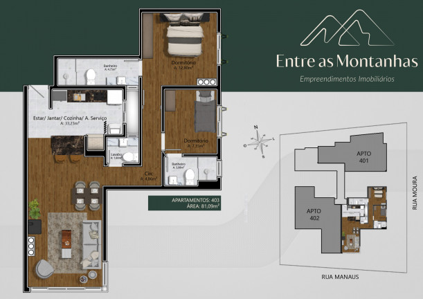 Imagem Apartamento com 2 Quartos à Venda, 83 m² em Moura - Gramado Imagem Apartamento com 2 Quartos à Venda, 83 m² em Moura - Gramado