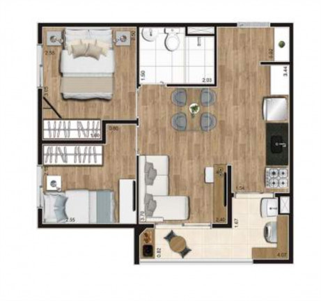 Imagem Imóvel com 2 Quartos à Venda, 43 m² em Vila Itapegica - Guarulhos