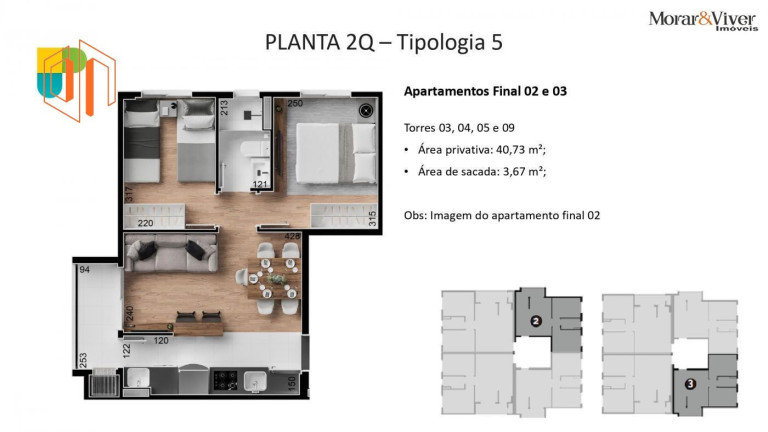 Imagem Apartamento com 2 Quartos à Venda, 58 m² em Ouro Fino - São José Dos Pinhais
