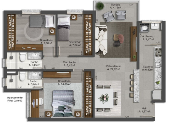 Imagem Apartamento com 3 Quartos à Venda, 91 m² em Teresópolis - Porto Alegre Imagem Apartamento com 3 Quartos à Venda, 91 m² em Teresópolis - Porto Alegre