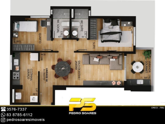Imagem Apartamento com 3 Quartos à Venda, 90 m² em Aeroclube - João Pessoa Imagem Apartamento com 3 Quartos à Venda, 90 m² em Aeroclube - João Pessoa