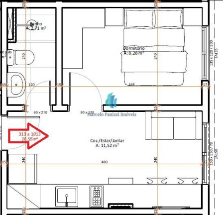 Imagem Apartamento com 1 Quarto à Venda, 26 m² em Cidade Alta - Bento Gonçalves