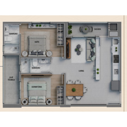 Imagem Apartamento com 1 Quarto à Venda, 70 m² em Praia Brava - Itajaí
