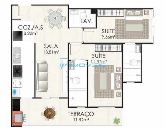 Imagem Apartamento com 1 Quarto à Venda, 49 m² em Aviação - Praia Grande