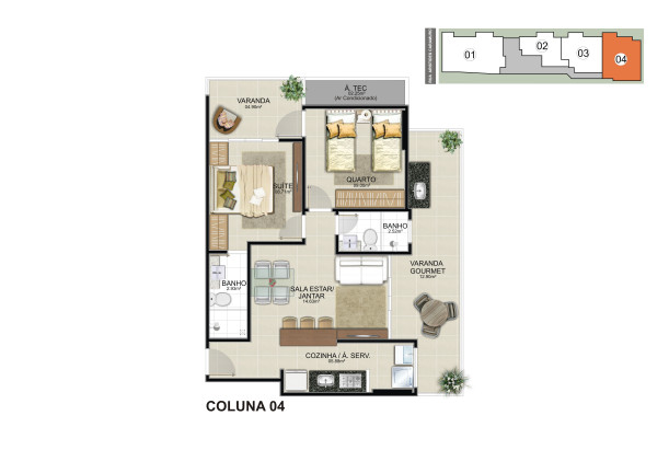 Imagem Imóvel com 1 Quarto à Venda, 44 m² em Muquiçaba - Guarapari