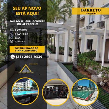 Apartamento com 2 Quartos à Venda,  em São Gonçalo