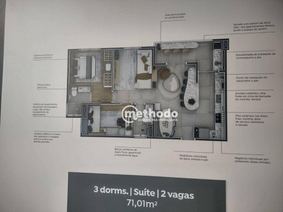 Apartamento com 2 Quartos à Venda, 56 m² em Parque Gabriel - Hortolândia