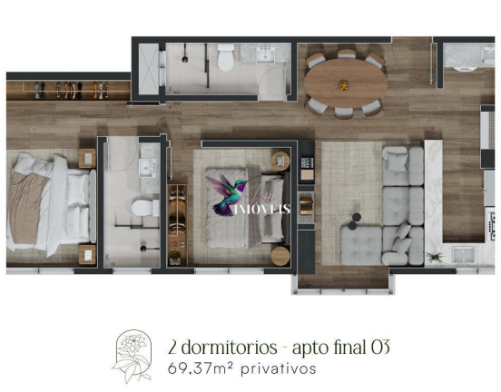 Imagem Apartamento com 2 Quartos à Venda, 74 m² em Centro - Canela