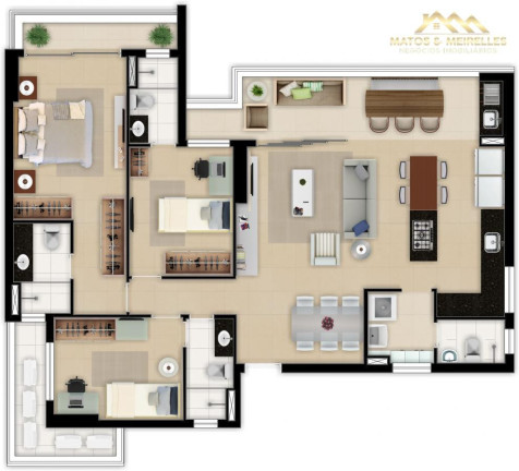 Apartamento com 3 Quartos à Venda, 119 m² em Aldeota - Fortaleza