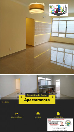Apartamento com 2 Quartos à Venda, 96 m² em Campo Grande - Santos