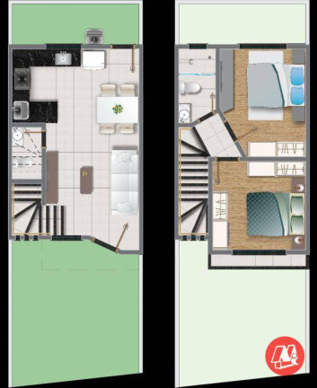 Imagem Sobrado com 2 Quartos à Venda, 62 m² em Passo Das Pedras - Porto Alegre
