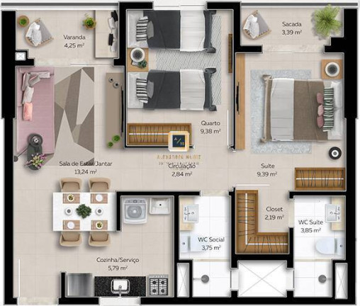 Imagem Apartamento com 2 Quartos à Venda, 58 m² em Meireles - Fortaleza Imagem Apartamento com 2 Quartos à Venda, 58 m² em Meireles - Fortaleza