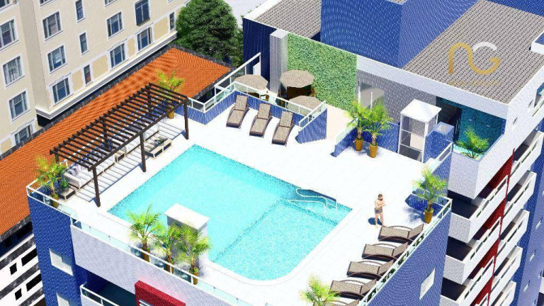 Imagem Apartamento com 1 Quarto à Venda, 49 m² em Vila Guilhermina - Praia Grande