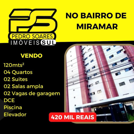 Apartamento com 4 Quartos à Venda, 120 m² em Miramar - João Pessoa