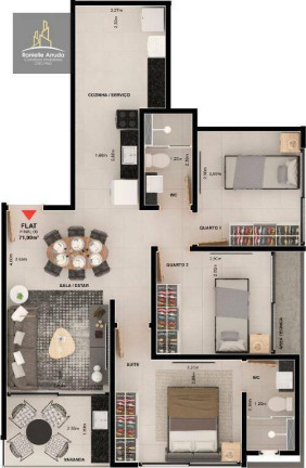 Imagem Apartamento com 2 Quartos à Venda, 60 m² em Jardim Oceania - João Pessoa